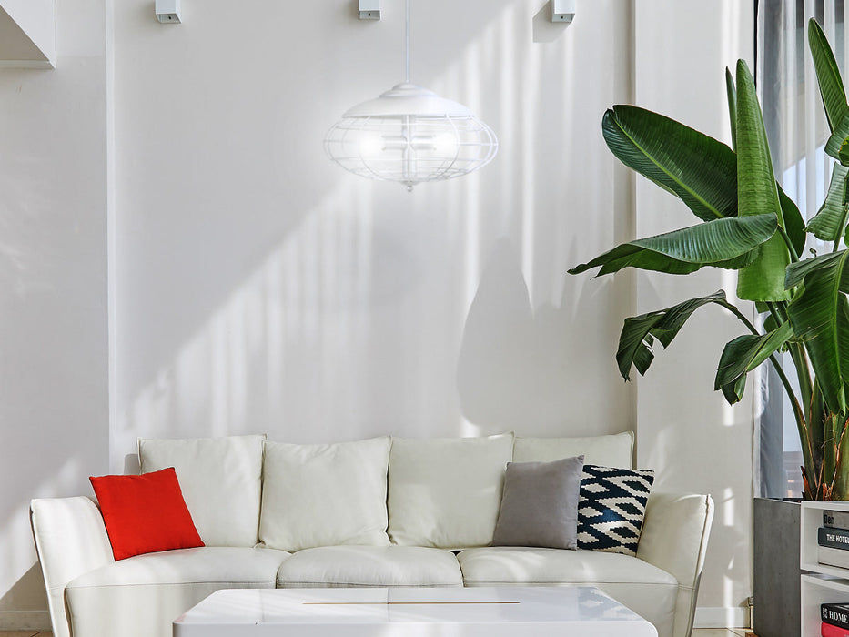 Lámpara Colgante Color Plata 60 W de 3 Luces