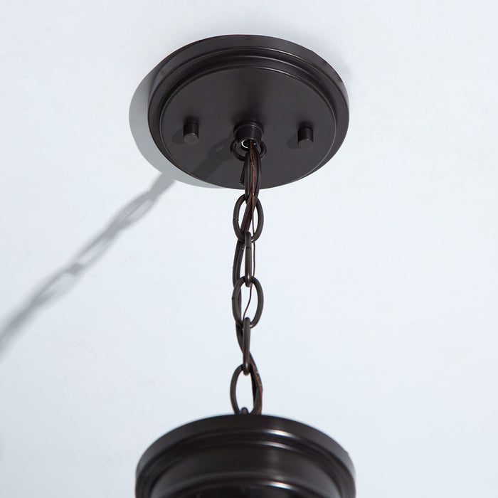 Colgante Candelabro 9 Luces, Estilo Araña, Bronce Antiguo.