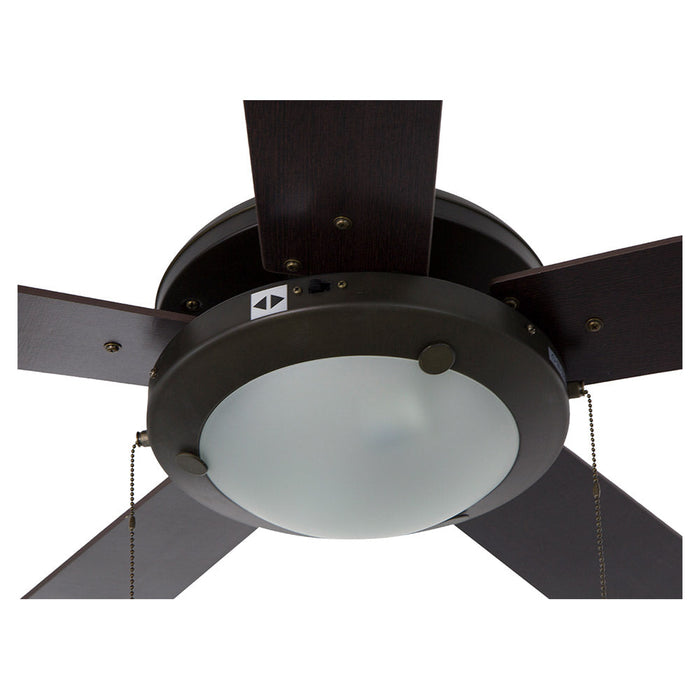 Ventilador Techo Chocolate Madera Oscura/ Caoba 2 Luces  52