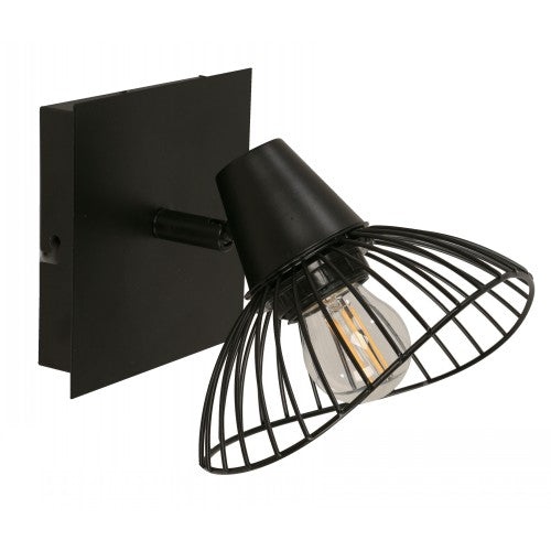 LAMP. TECHO REFLECTORA NEGRO 1L E27 40W