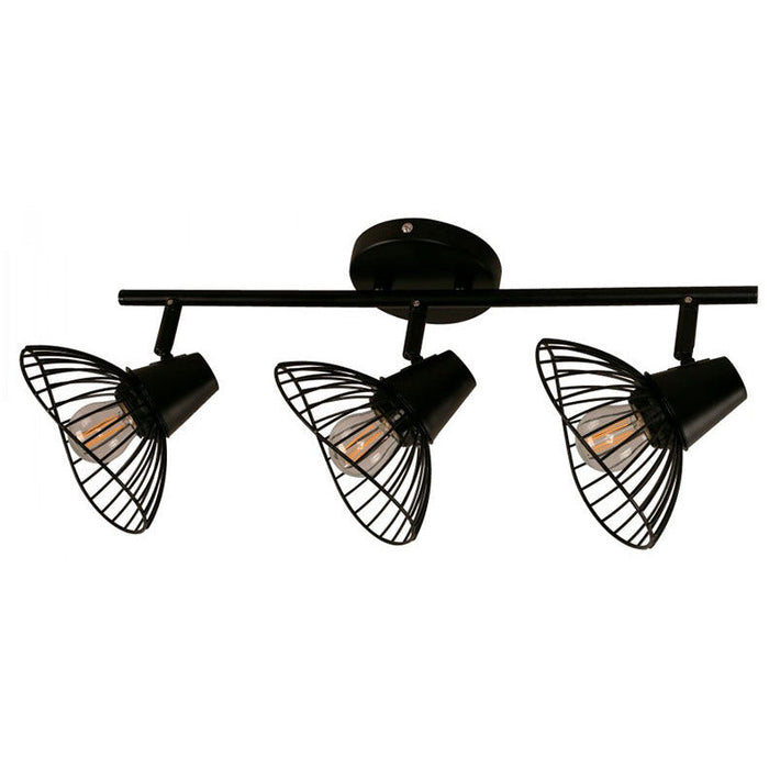 LAMP. TECHO REFLECTORA NEGRO 3L E27 40W