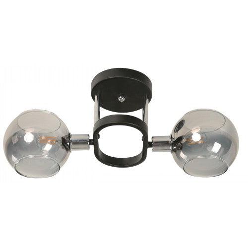 Lámpara Techo Negro 2L E14 40W