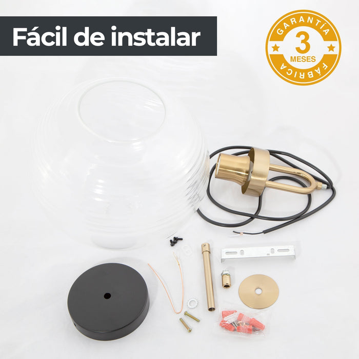 Lámpara Colgante Opulent Lights Bronce Antiguo E27 60w 1 Luz