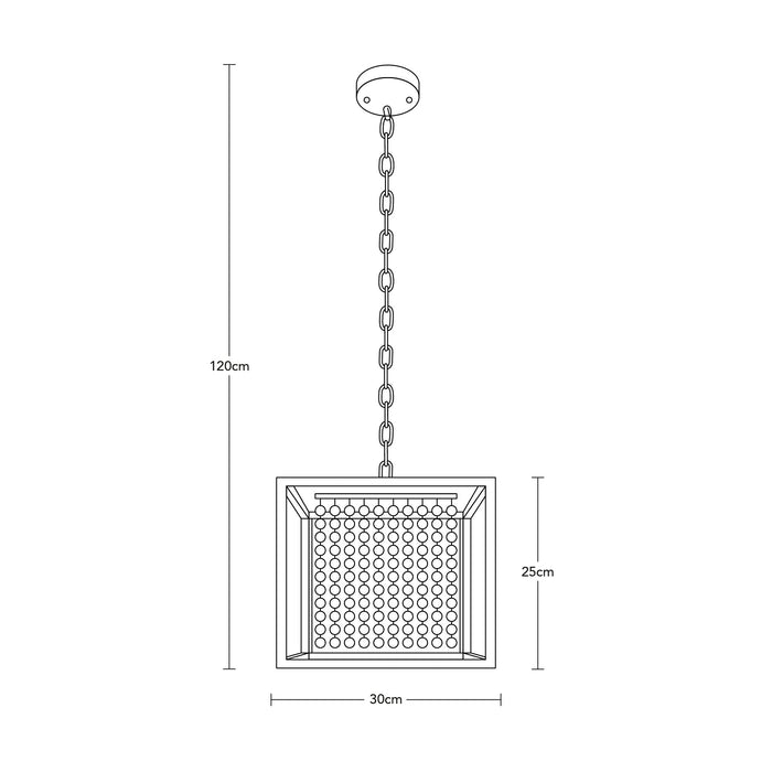 Lámpara Colgante Moderno Negro 40w E27 1 Luz