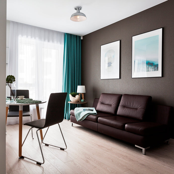 Lámpara de Techo Plata 1 Luz  E27 60w