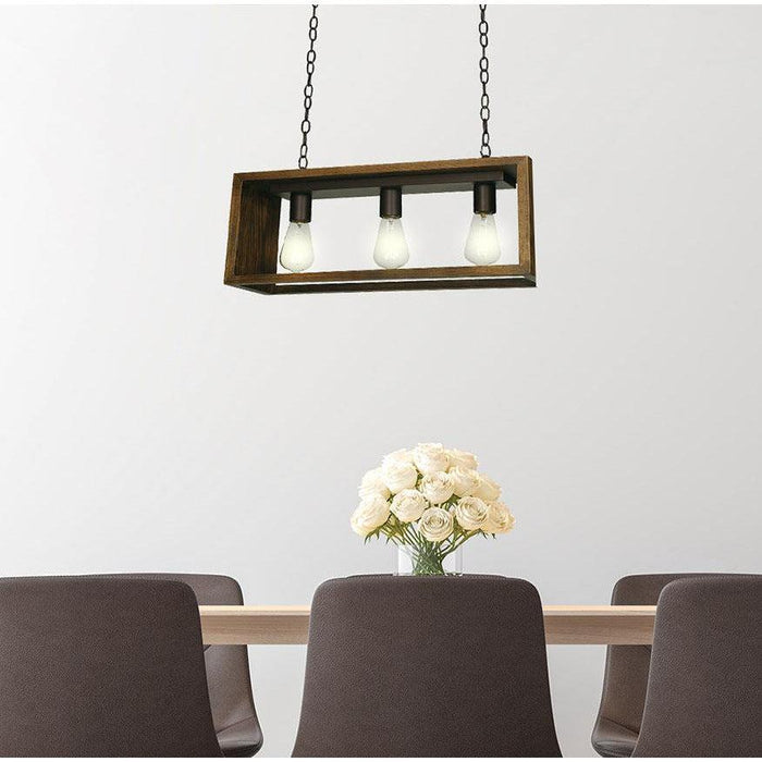 Lámpara Colgante Bronce 3L E26 40W