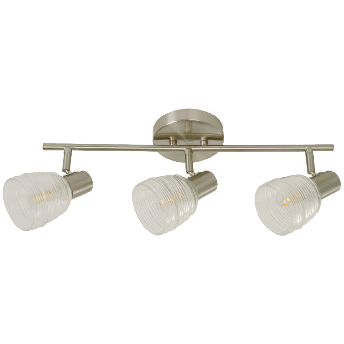 LAMP. TECHO REFLECTORA NÍQUEL SATINADO 3L E14 40W