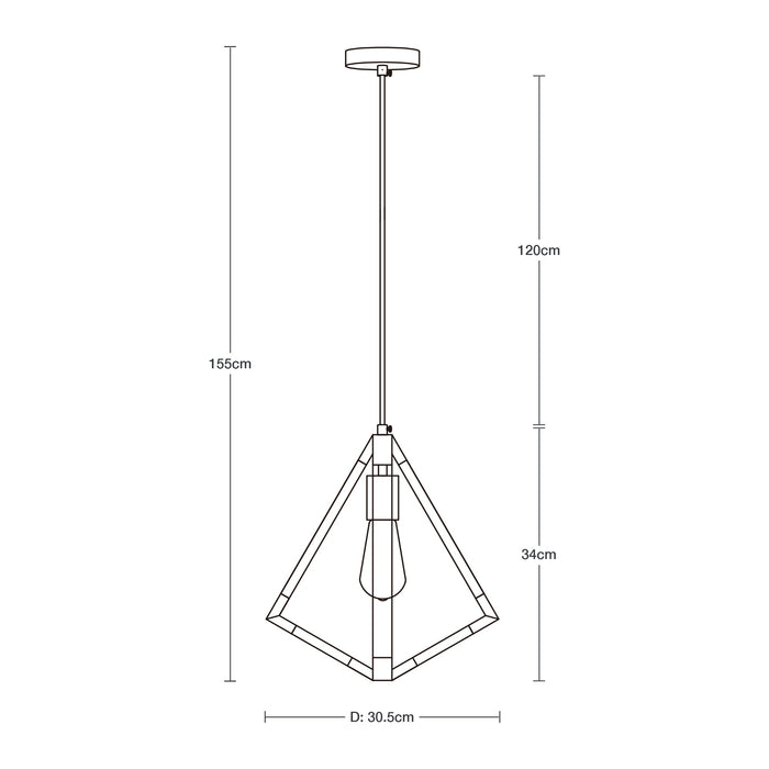 Lámpara Colgante  Cromo Estilo Moderno 40W  E27 1 Luz