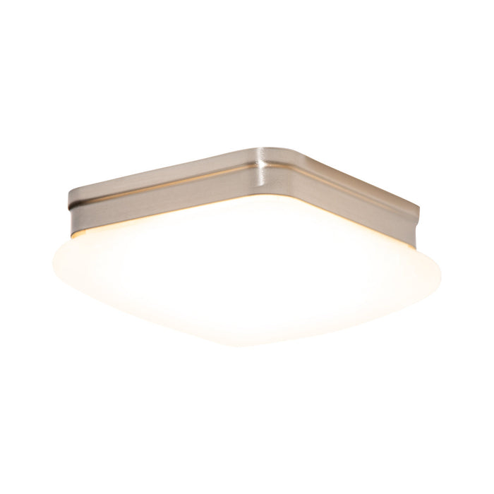 Plafón De Techo Led 17w Moderno, Níquel Satinado, Luz Cálida
