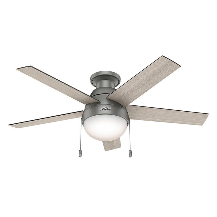 Ventilador de Techo Anslee de 46 pulgadas con Luz LED Gris Acero