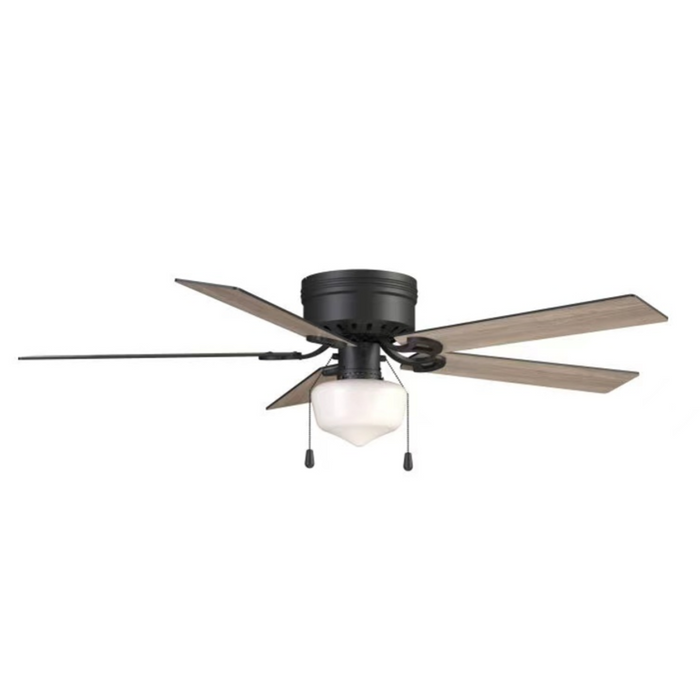 Ventilador de techo 52" Negro Mate Reversible con cadena de 3 Velocidades