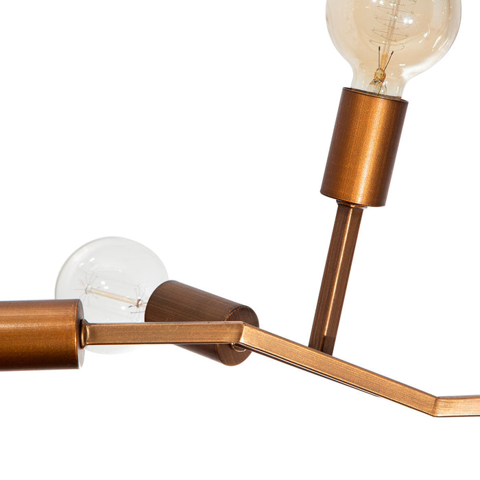 Lámpara de Techo Vintage acabado dorado E27 6 Luces