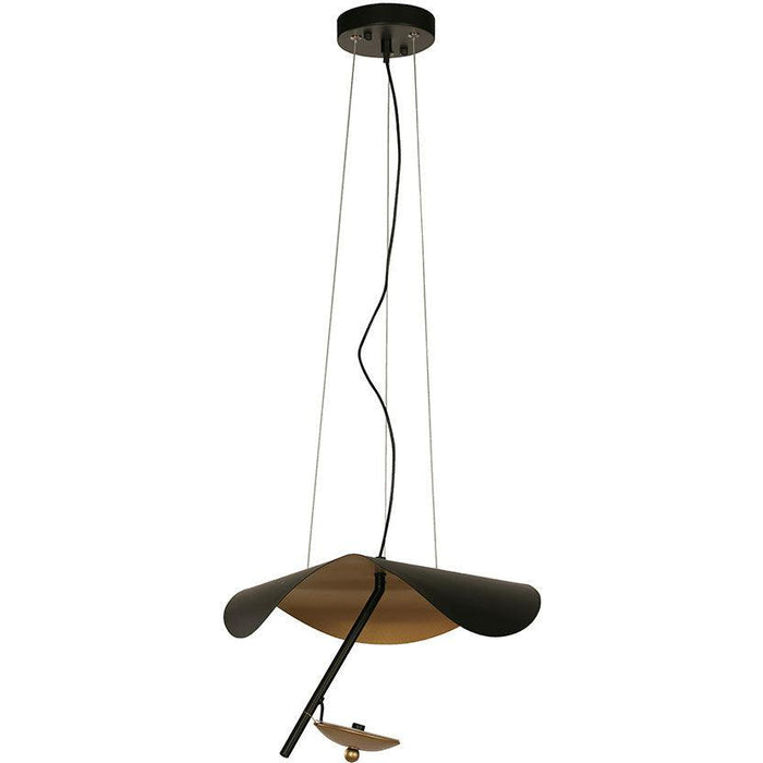 Lámpara Led Colgante Negro+Dorado 1L 11W 85-265V 3000K