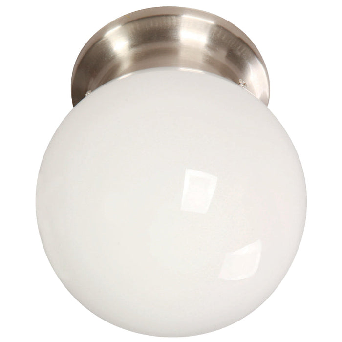 LAMP. TECHO NIQUEL SATINADO 1L E27 60W