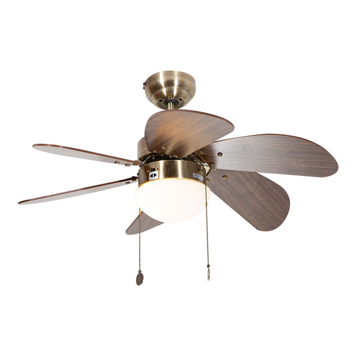 Ventilador Techo 32" Artfan Bronce Antiguo 1 Luz 60W E27