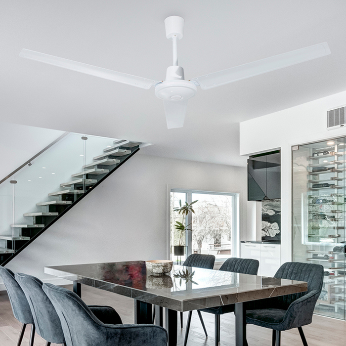 Ventilador De Techo Industrial 56 3 Aspas Blanco