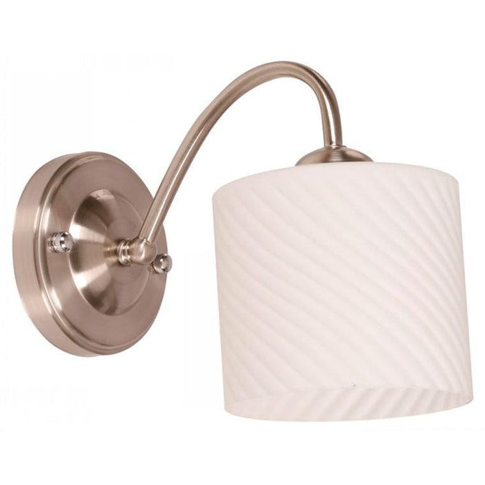 LAMP. PARED NÍQUEL SATINADO 1L E27 60W
