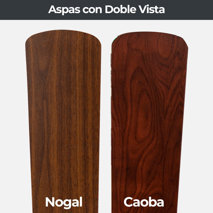 Ventilador 42" E27 1Luz 60W Acabado Chocolate