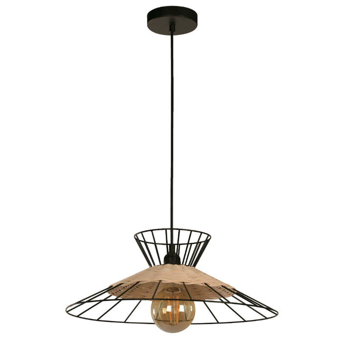 LAMP. COLGANTE NEGRO 1L E27 40W
