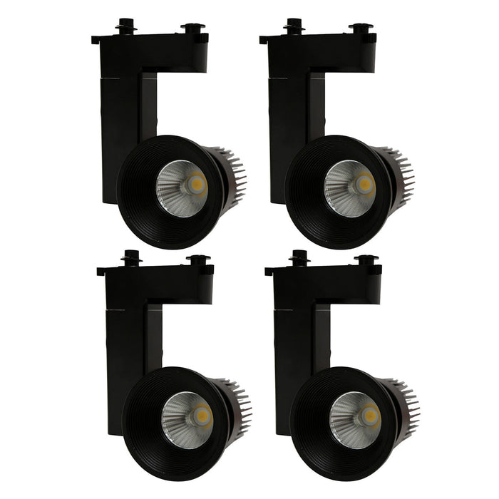 Kit 4 Lámpara de Techo Cabezal Dirigible Negro Led 24w