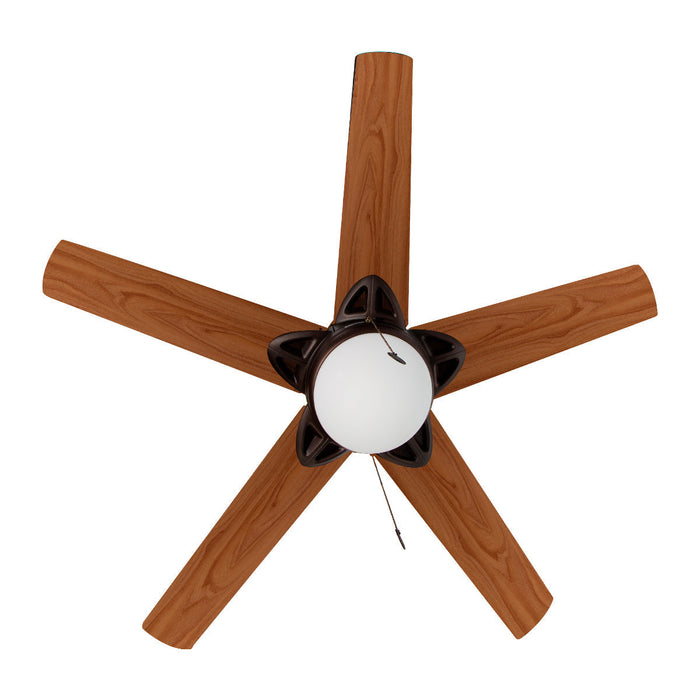 Ventilador De Techo 52" 5 Aspas 1L E27 Con Control De Cadena.