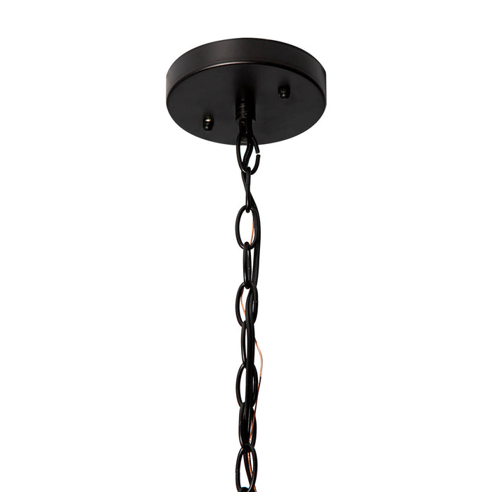 Lámpara Colgante Vintage E26 60w Negro Mate 5 Luces