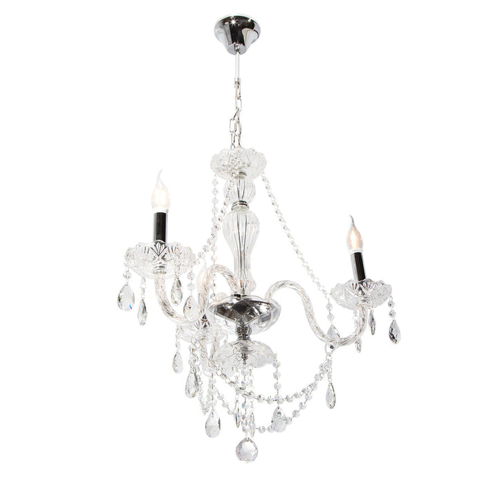 Lámpara Colgante Lumicentro Color Cromo 60 W de 3 Luces