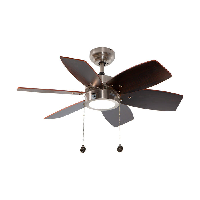 Ventilador LED De Techo 32" Niquel Satinado 12W