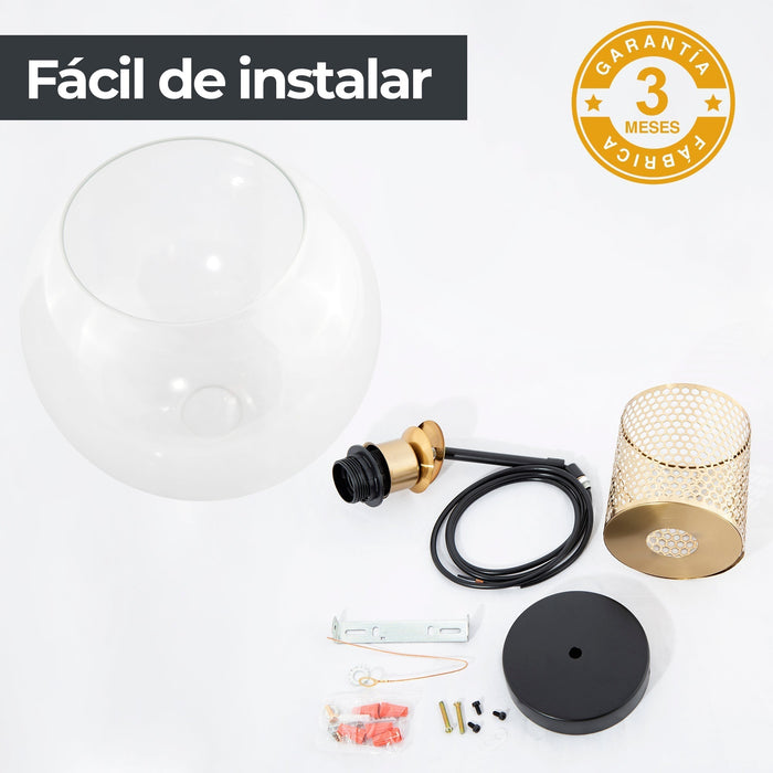 Lámpara Colgante Opulent Lights Negro Dorado E27 40w 1 Luz