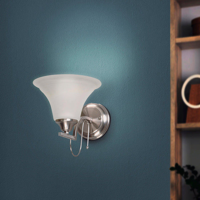 Aplique De Pared Níquel Satinado 60w E27 1 Luz