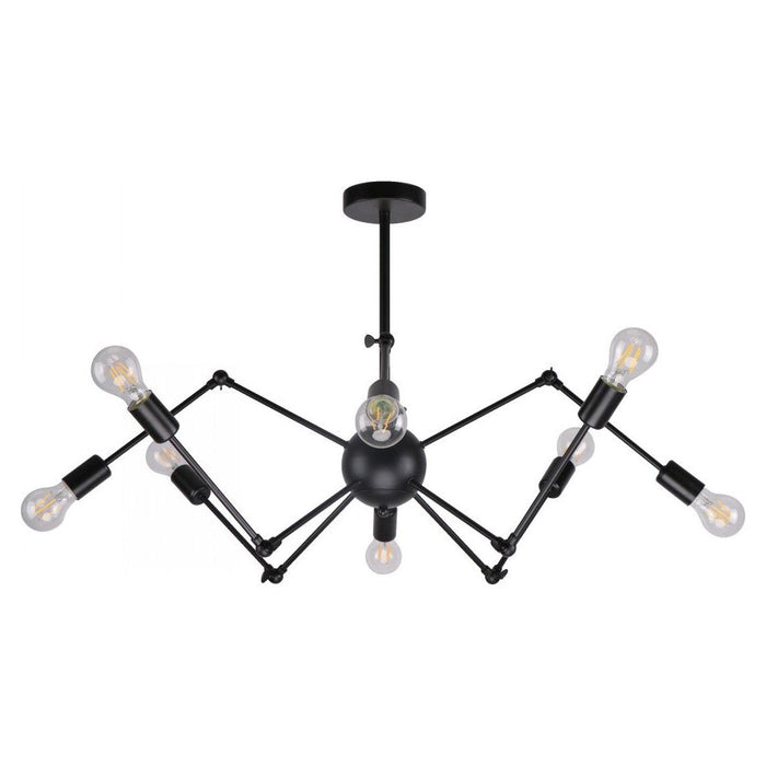 Lámpara Techo Negro 8L E27 60W