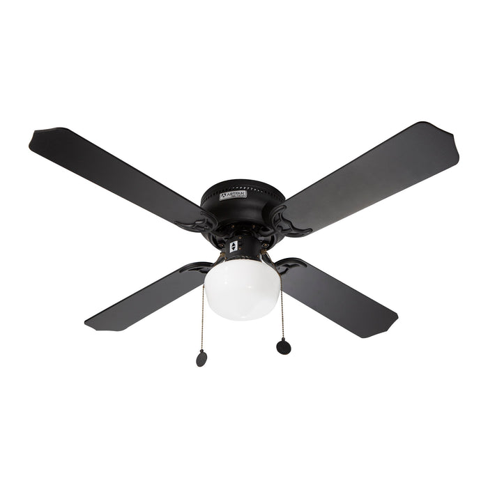 Ventilador Techo 42" , aspas reversibles, negro y marrón, 3 Velocidades.