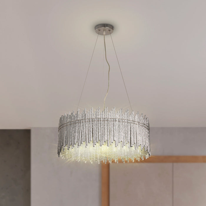 Lámpara Colgante Color Blanco Brillante 40 W de 8 Luces