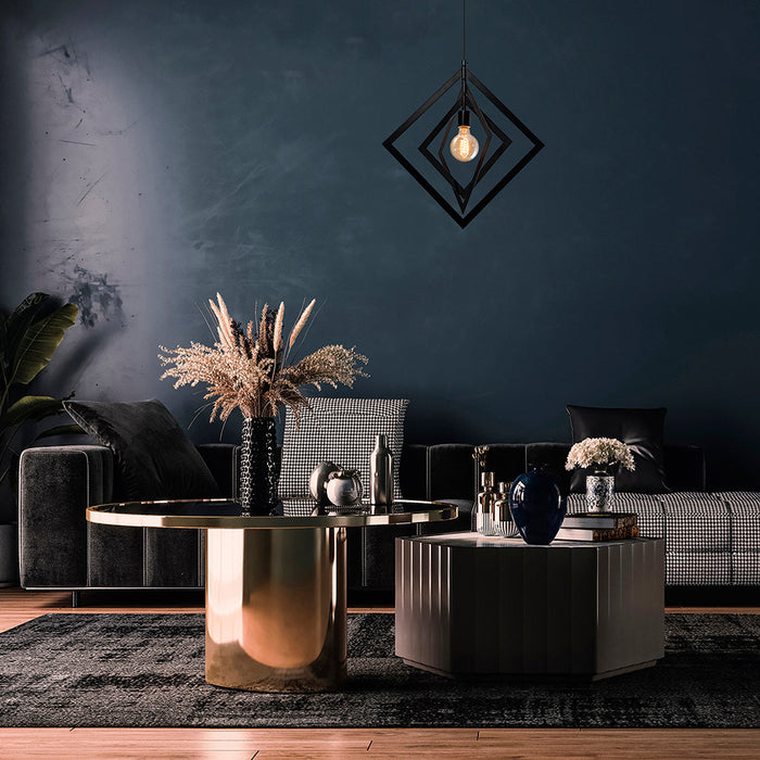 Lámpara Colgante Dark Decor Negro E27 60w 1 Luz