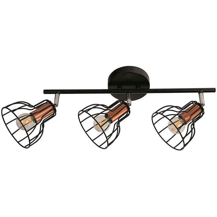 Lámpara Techo Reflectora Negro 3L E14 40W