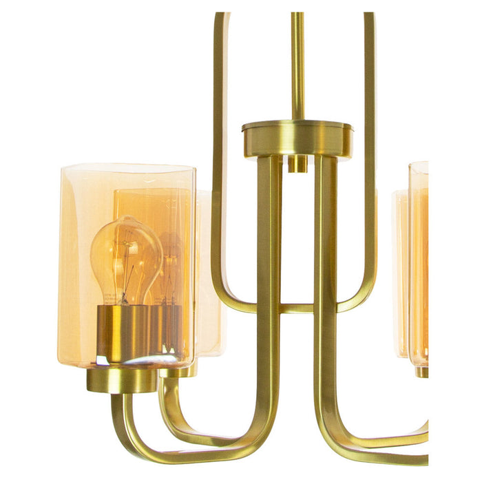 Lámpara Empotrable Color Oro 60 W de 4 luces