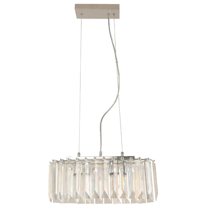 LAMP. COLGANTE CROMO 2L E27 60W