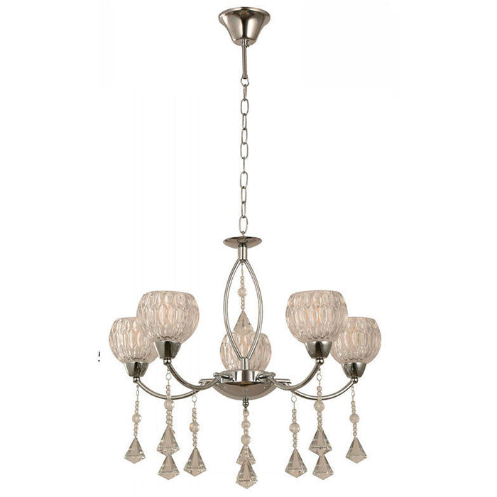 LAMP. TECHO CROMO 5L E14 40W