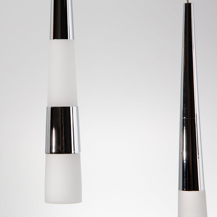 Lámpara Colgante Led, Cromo, 3 Luces Olona