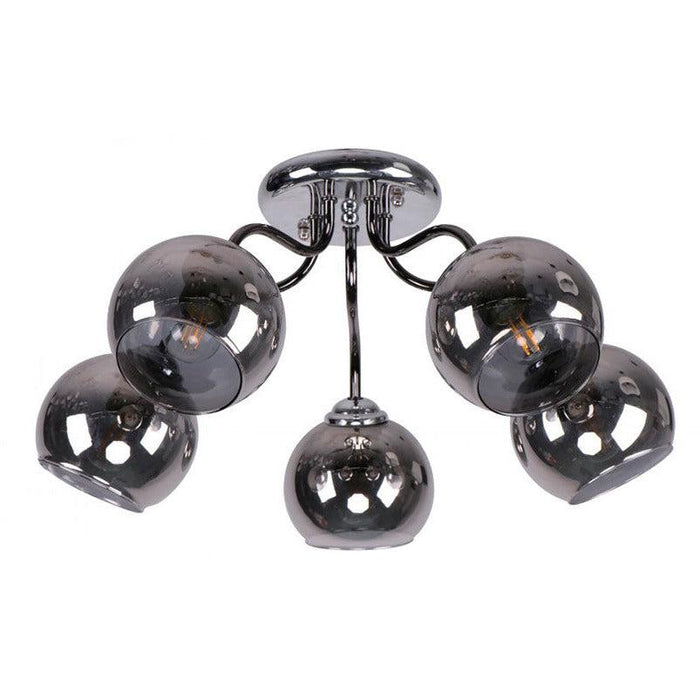 Lámpara Techo Cromo 5L E27 40W