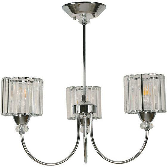 Lámpara Techo Cromo 3L E27 40W
