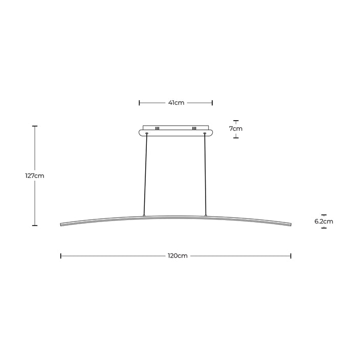 Lámpara colgante LED 4000K, acabado negro mate, 18W 1100 lm