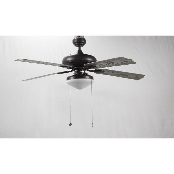 VENTILADOR EXTERIOR DE TECHO 52" OXIDO 2L E27 60W