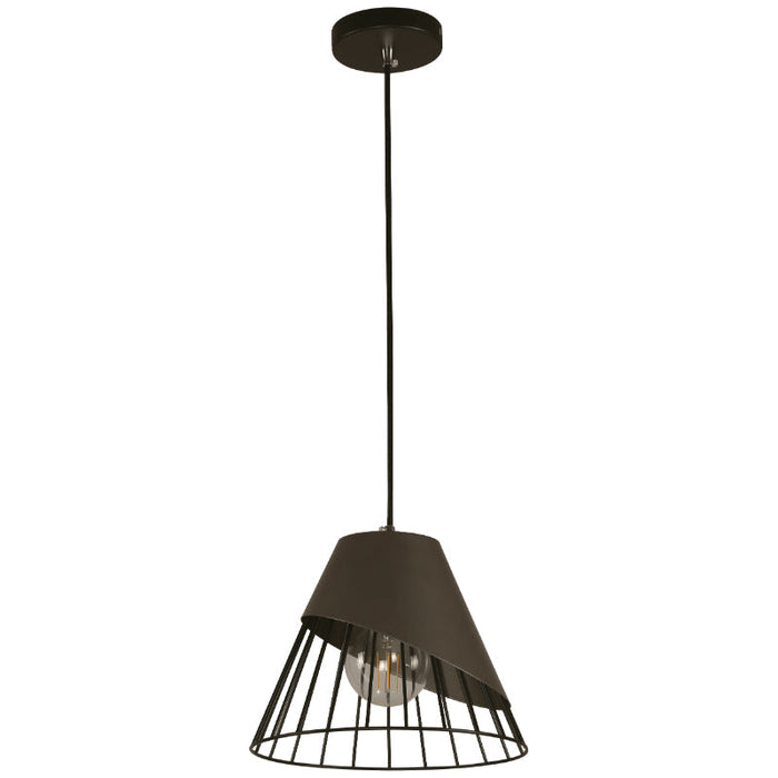 LAMP. COLGANTE GRIS 1L E27 60W
