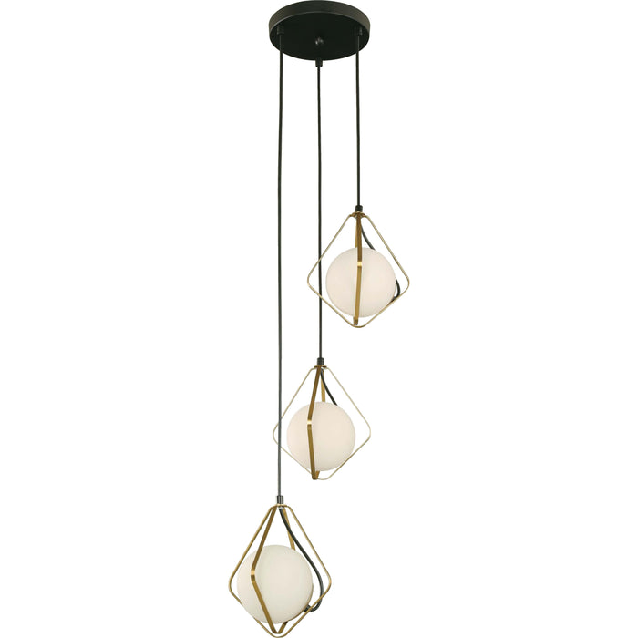 LAMP. COLGANTE NEGRO 3L E27 25W
