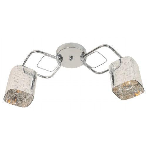 Lámpara Techo Cromo 2L E27 40W