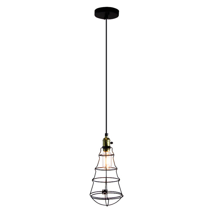 Lámpara Colgante Inlite Color Negro y Chocolate de 1 Luz