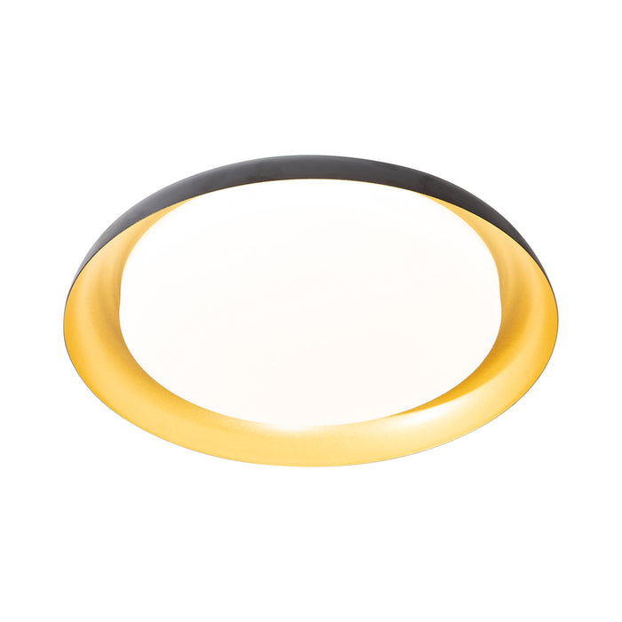 Lámpara de techo, LED integrado, 3000/4000/6000K, acabado dorado y negro mate, 18W