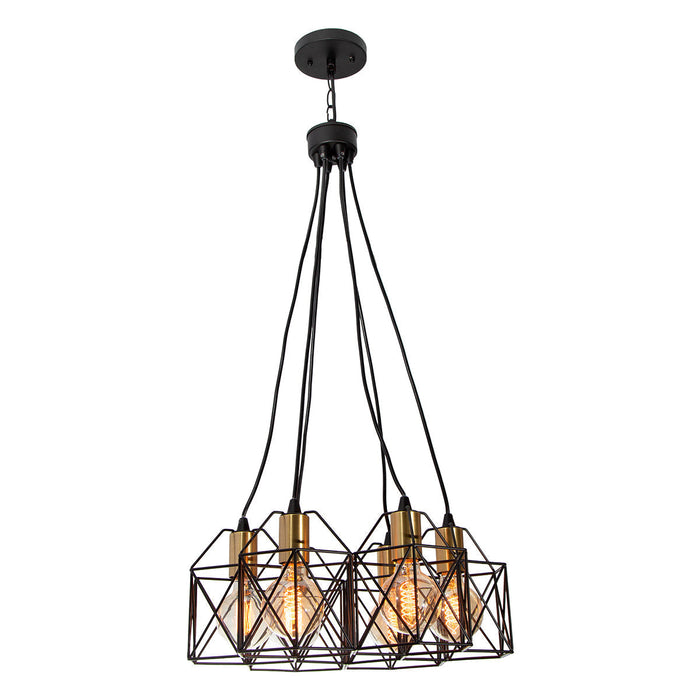 Lámpara Colgante Vintage Industrial E26 40w 6 Luces