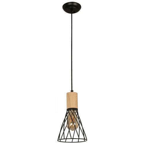 Lámpara Colgante Negro 1L E27 60W